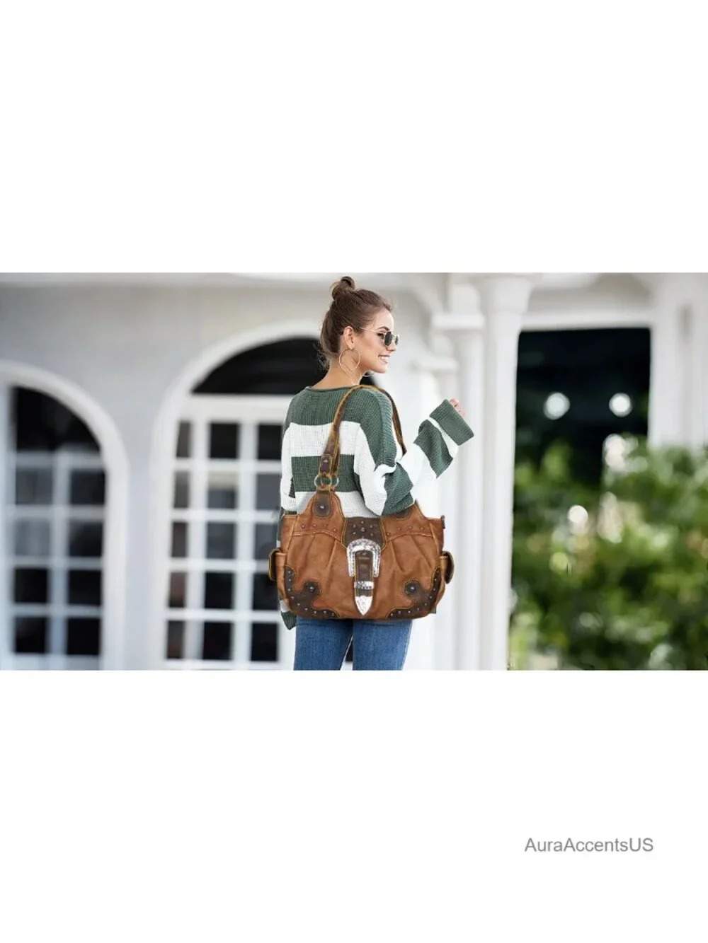 Hobo Bag Vegan Leather Faux Leather Shoulder Handbag Purse Ladies Chic
